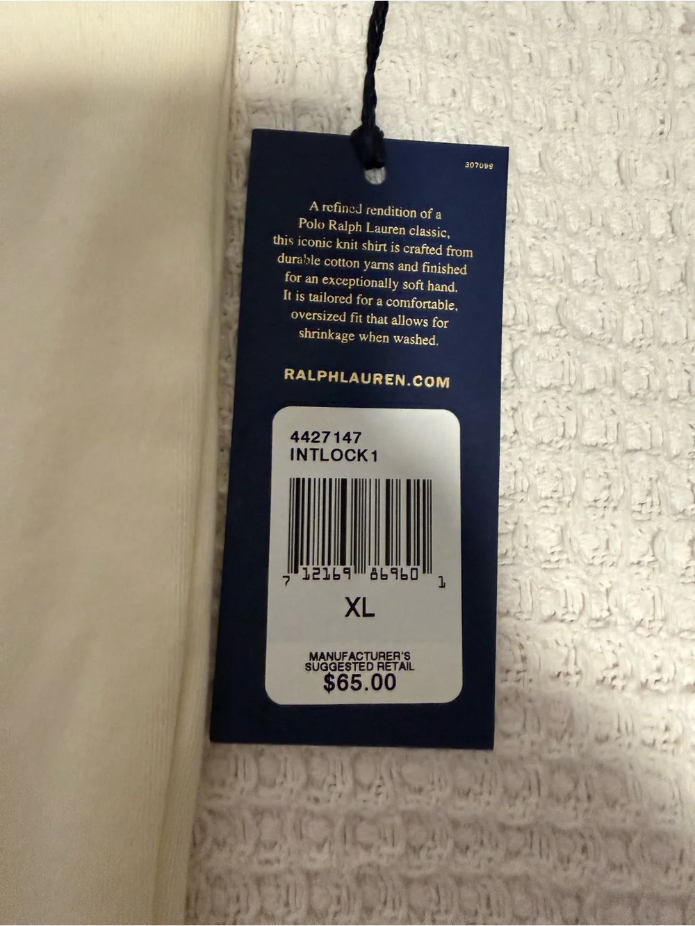 Ralph Lauren Polo Shirt in Light Cream with Embroidered Pony